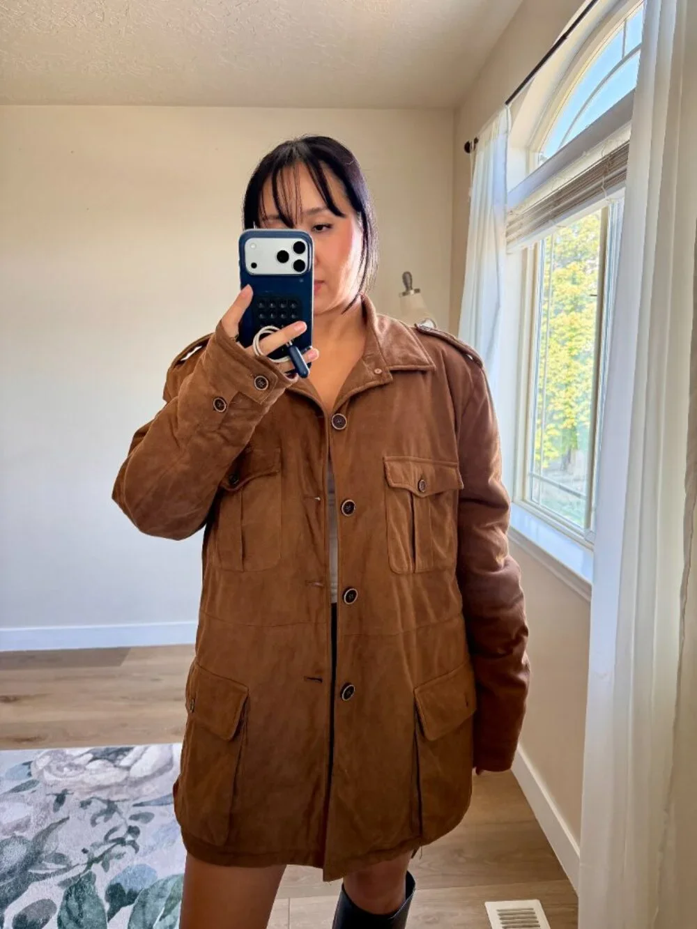 Robert Comstock Suede Jacket XXL | Safari Field Coat | Tan Brown | Vintage
